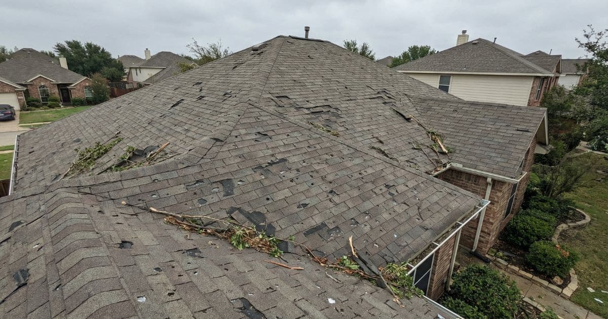 storm damage roof repair dallas texas