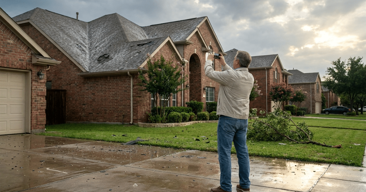 storm damage roof repair dallas texas