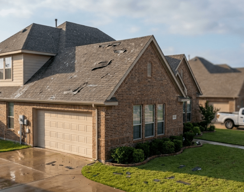storm damage roof repair dallas texas