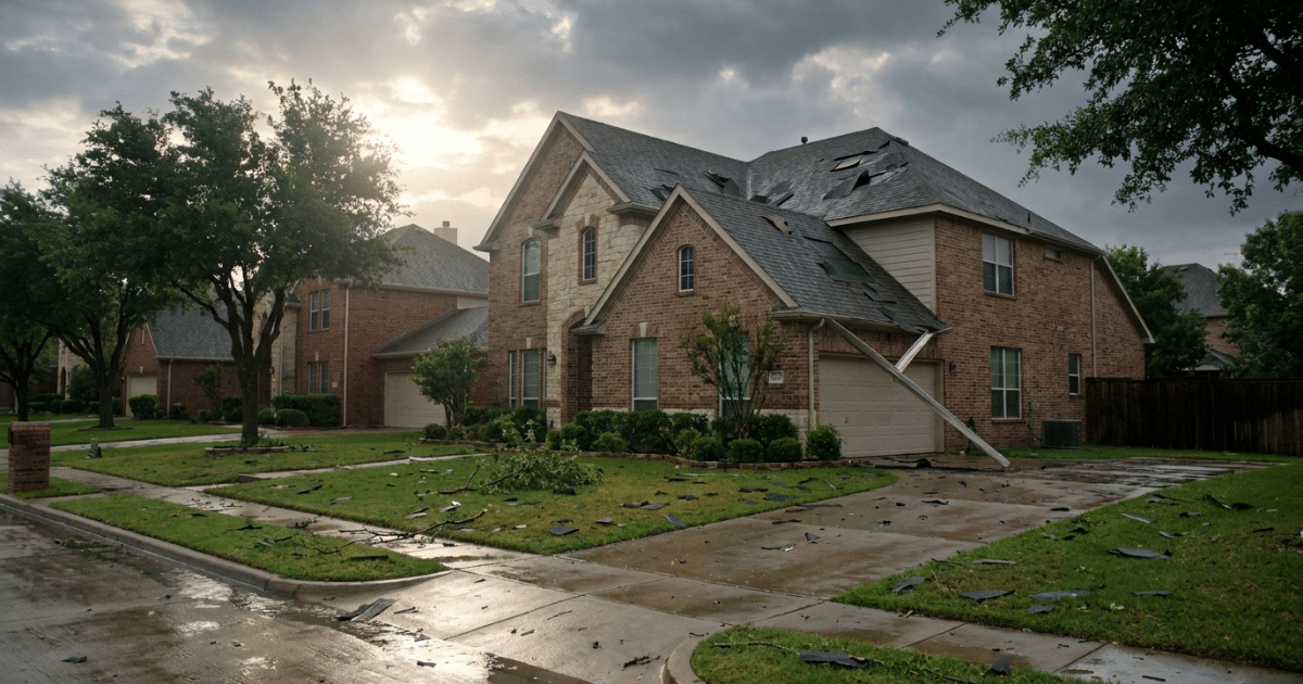 storm damage roof repair dallas